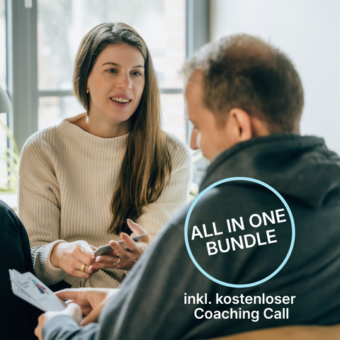 All in One Bundle: Karten + Reflexionsbuch Hard & Digital Copy + kostenloser Coaching Call (Deutsche Version)